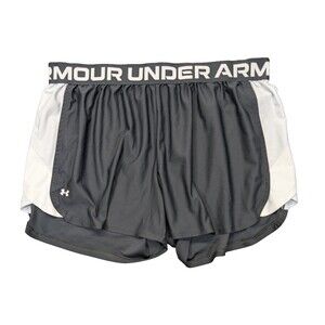 Under Armour Women’s 3XL Shorts Black White Branded Waistband Athletic Gym